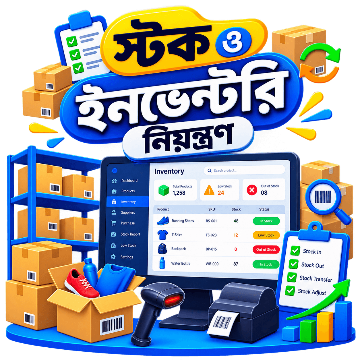 স্টক ও ইনভেন্টরি নিয়ন্ত্রণ